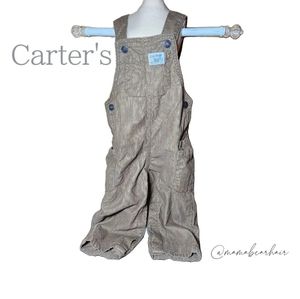 Carter's Overalls | Brown Corduroy Baby Boy Overalls 12m